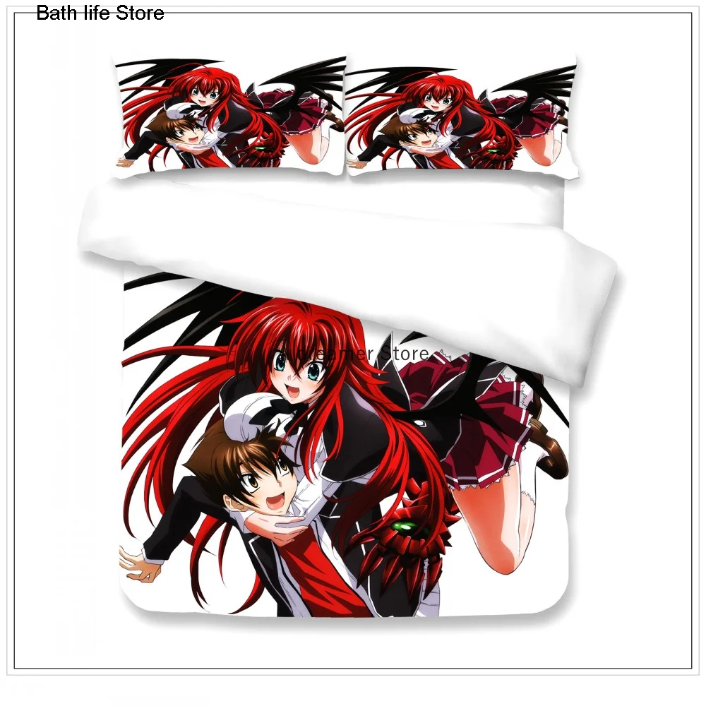Комплект постельного белья в стиле аниме для старшей школы размеры King-Size DXD KONEKO