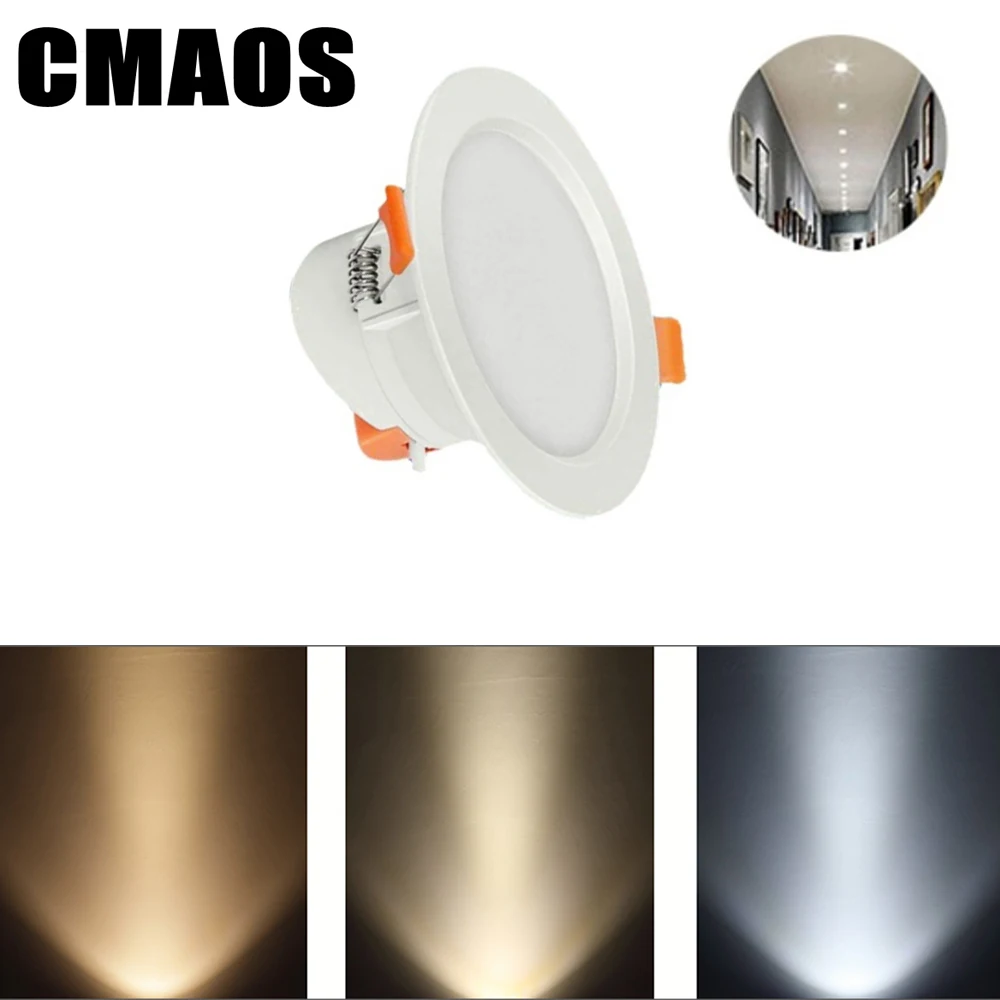 

LED Downlights Recessed Lights All Plastic 5W/7W 6500K For Indoor Lighting Energy-saving Eye Protection Ceiling Spotlights Lamps