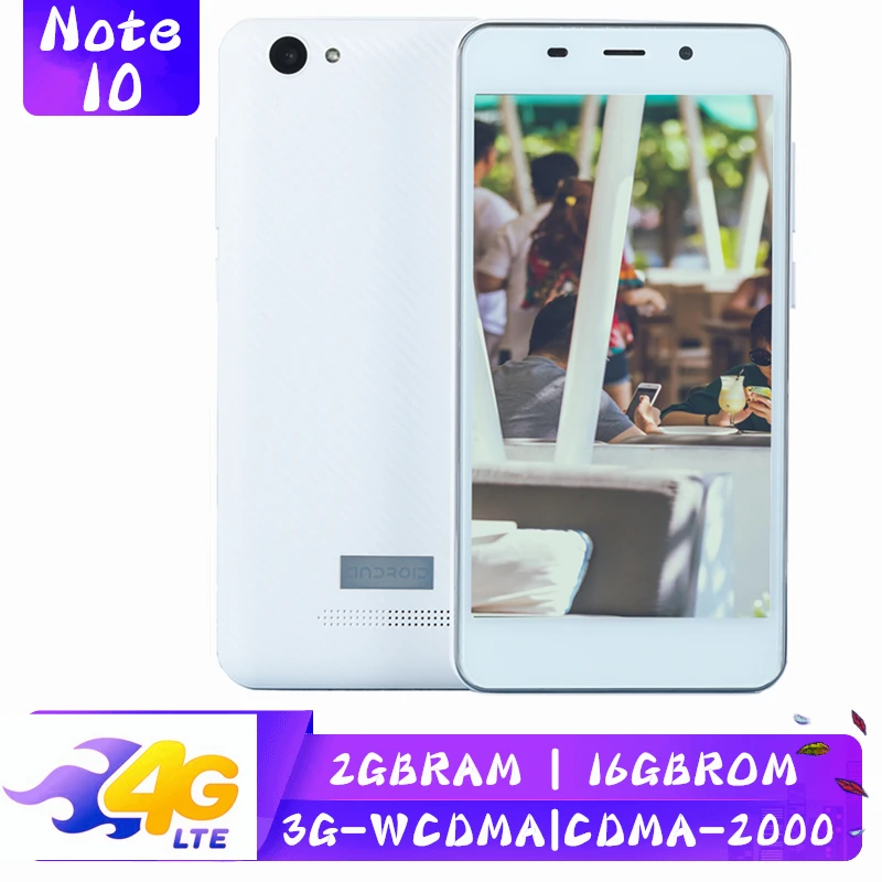 Smartphones Note 10 4G-lte Android Mobile Phones 5MP Camera 720P Screen Quad Core MTK 2G RAM 16G ROM CellPhones Unlocked | Мобильные