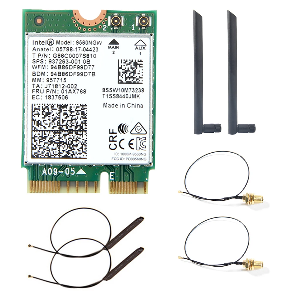 Двухдиапазонный беспроводной для Intel 9560 AC 9560NGW 1 73 Гбит/с Wifi 802.11ac Bluetooth 5 0 Wlan карта с