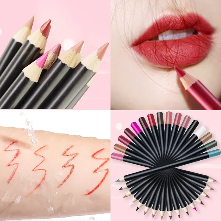 

1pc Lip Pencils Matte Lipliner Waterproof Smooth Colorful Silk Nude Lipstick Pen Long Lasting Pigments Lip Makeup Lip Liner