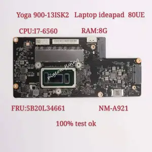 for lenovo yoga 900 13isk2 laptop motherboard 80ue cpu i7 6560u ram 8gb liszt cyg41 cyg40 byg40 nm a921 fru 5b20l34661 100 test free global shipping