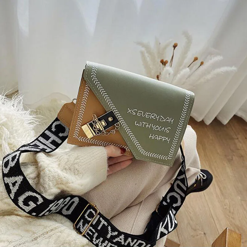 

2022 New Mini Handbags Women Fashion Messenger Bag Wide Shoulder Strap Underarm Bag Purse Simple Style Crossbody Bags Strap