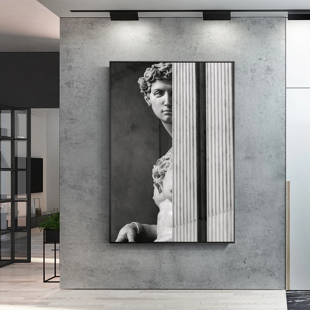 Современная Скульптура Давида Картина на холсте скандинавские поп арт принты и