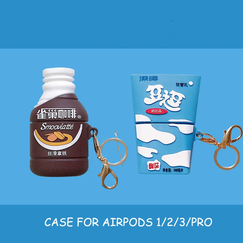 Для Airpods 12 милый мультяшный утка кофейная чашка Earpods чехол для Apple 1 2 забавные