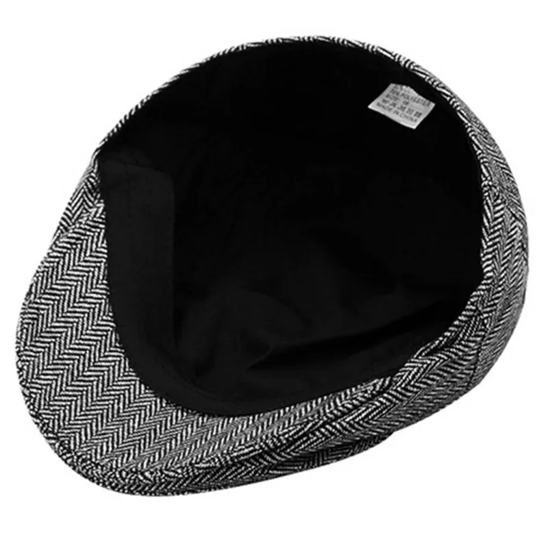 Берет s для мужчин и женщин винтажная Кепка льняные уличные шапки в елочку