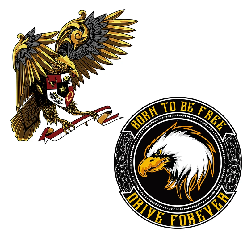 Персонализированные художественные наклейки Three Ratels QC538 с животными, Орл, авто, мотоцикл, виниловые наклейки, аксессуары для гоночного автомобиля, наклейка на стену