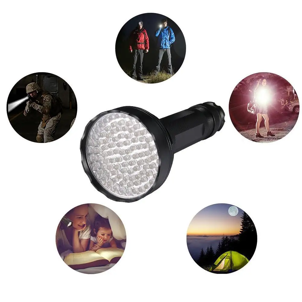 100 светодиодный УФ светильник Ультрафиолетовый черный лампа фонарь