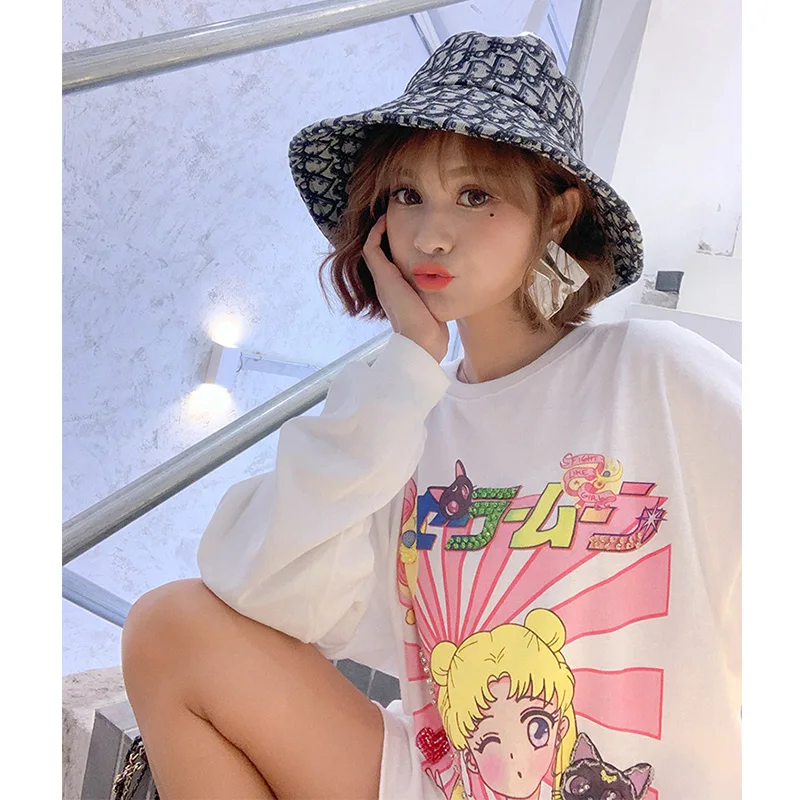 2019 осень cec Кофты с рисунками героев мультфильма Длинные рукава для женщин