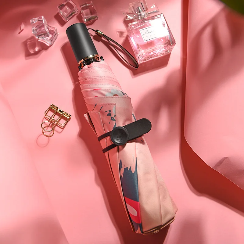 Складной зонт солнцезащитный анти-УФ Водонепроницаемый женский зонтик