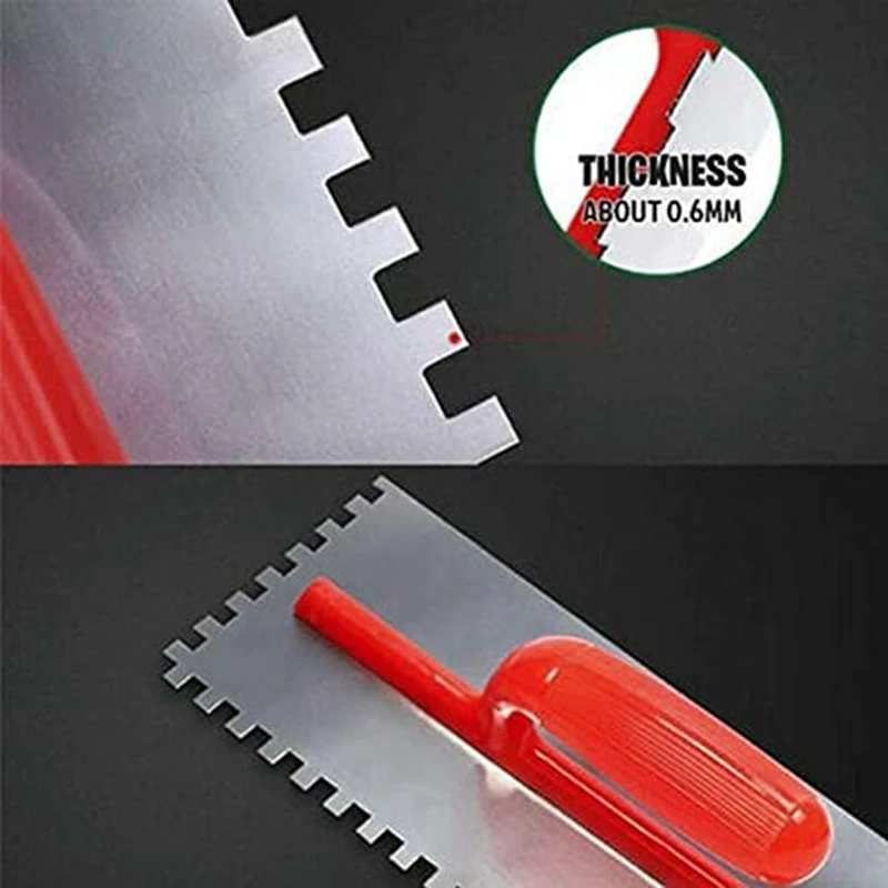 2PCS Finishing Trowel Cement Flaten Plastering with Square Notch for Tiling Wall Floor Tile Grout Masonry | Инструменты