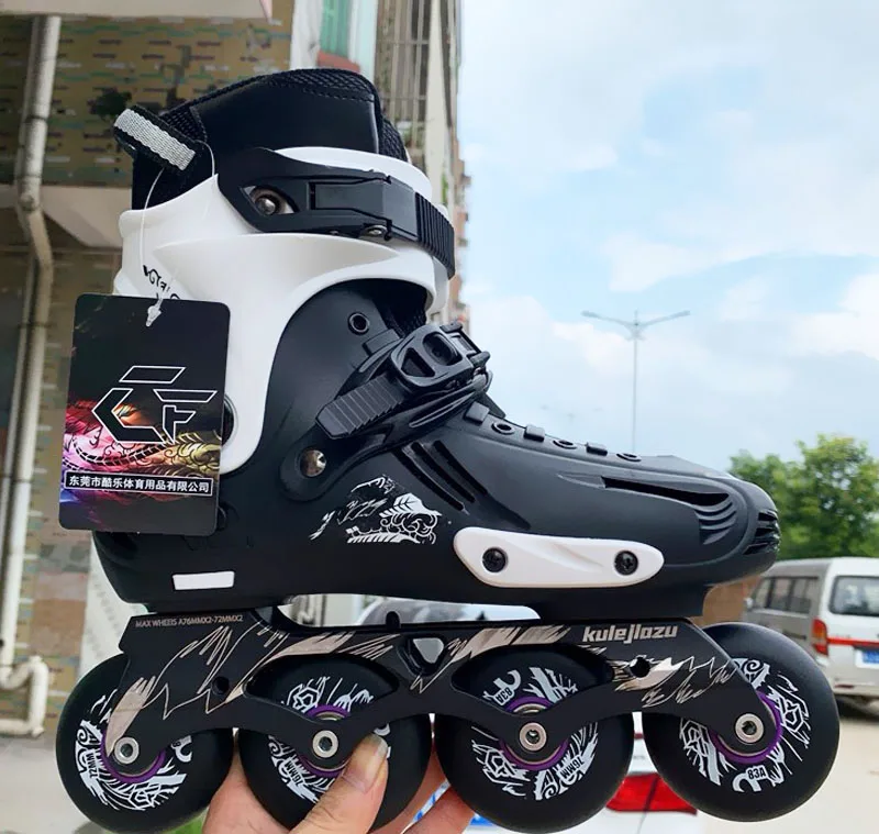 Роликовые коньки JK FQH Slalom роликовые с колесами 83A для детей и взрослых скользящая