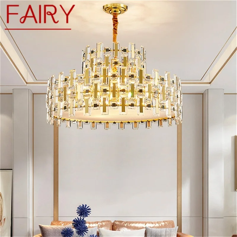 

FAIRY Postmodern Pendant Light Creative Gold Chandelier LED Luxury Crystal Lamp For Home Decoration