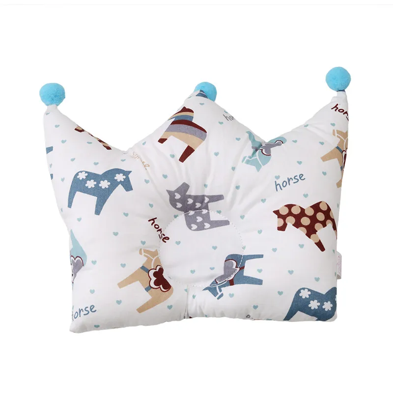

0-12 Months Baby Shaping Pillow Prevent Flat Head Infants Crown Dot Bedding Pillows Newborn Boy Girl Room Decoration Accessories