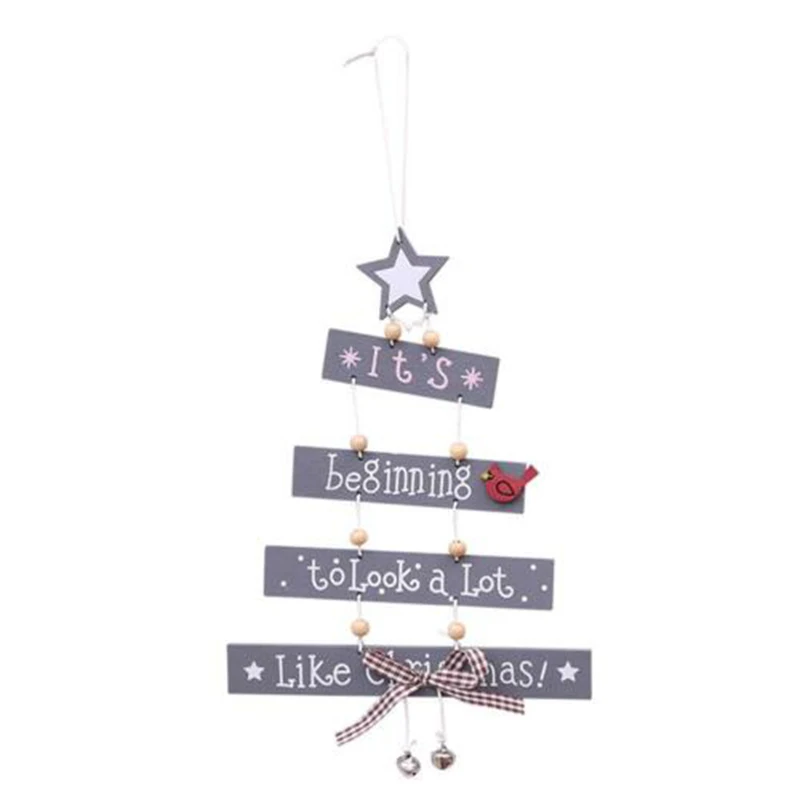 1 шт. винтажные рождественские деревянные Подвески украшения DIY поделки елочные