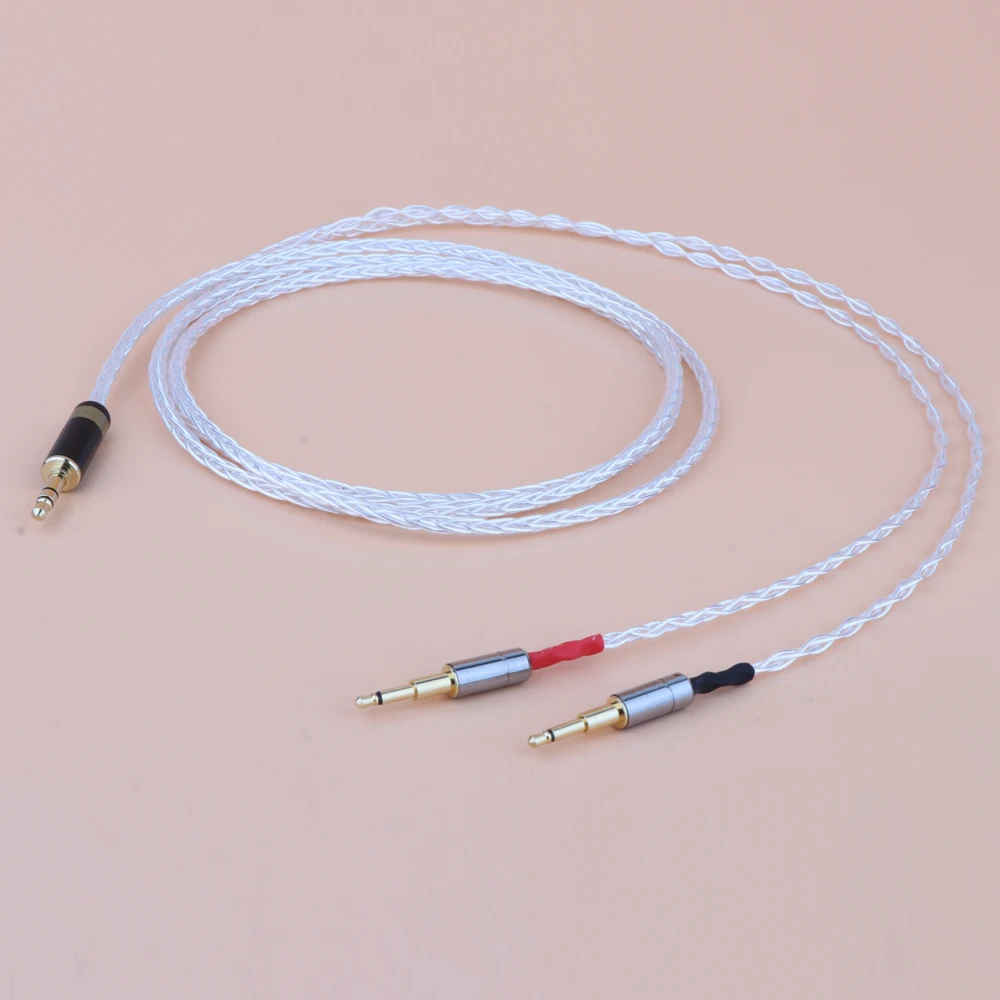 New 819AG 3.5mm Stereo 8core Silver Plated Headphone Upgrade