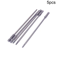 5pcs tools 14 shank magnetic screwdriver bits 150mm long h2 5 h3 h4 s2 alloy steel hex tip hexagon screw driver bit