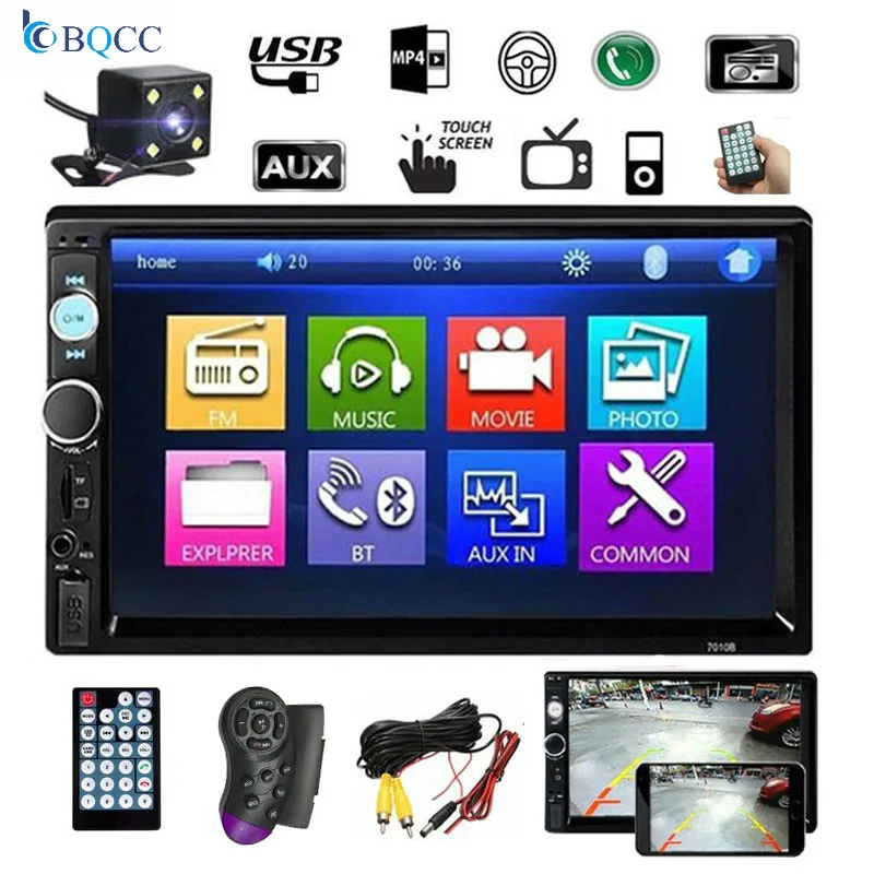 Автомагнитола 7010B 4 7 &quot 2 Din стерео MP5 плеер Android /IOS MirrorLink TF USB FM