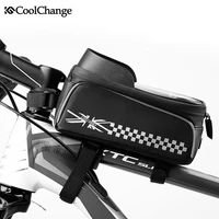 coolchange cycling bicycle bags front frame bag riding bike top tube mtb bag waterproof touch phone holder bicycle accessories