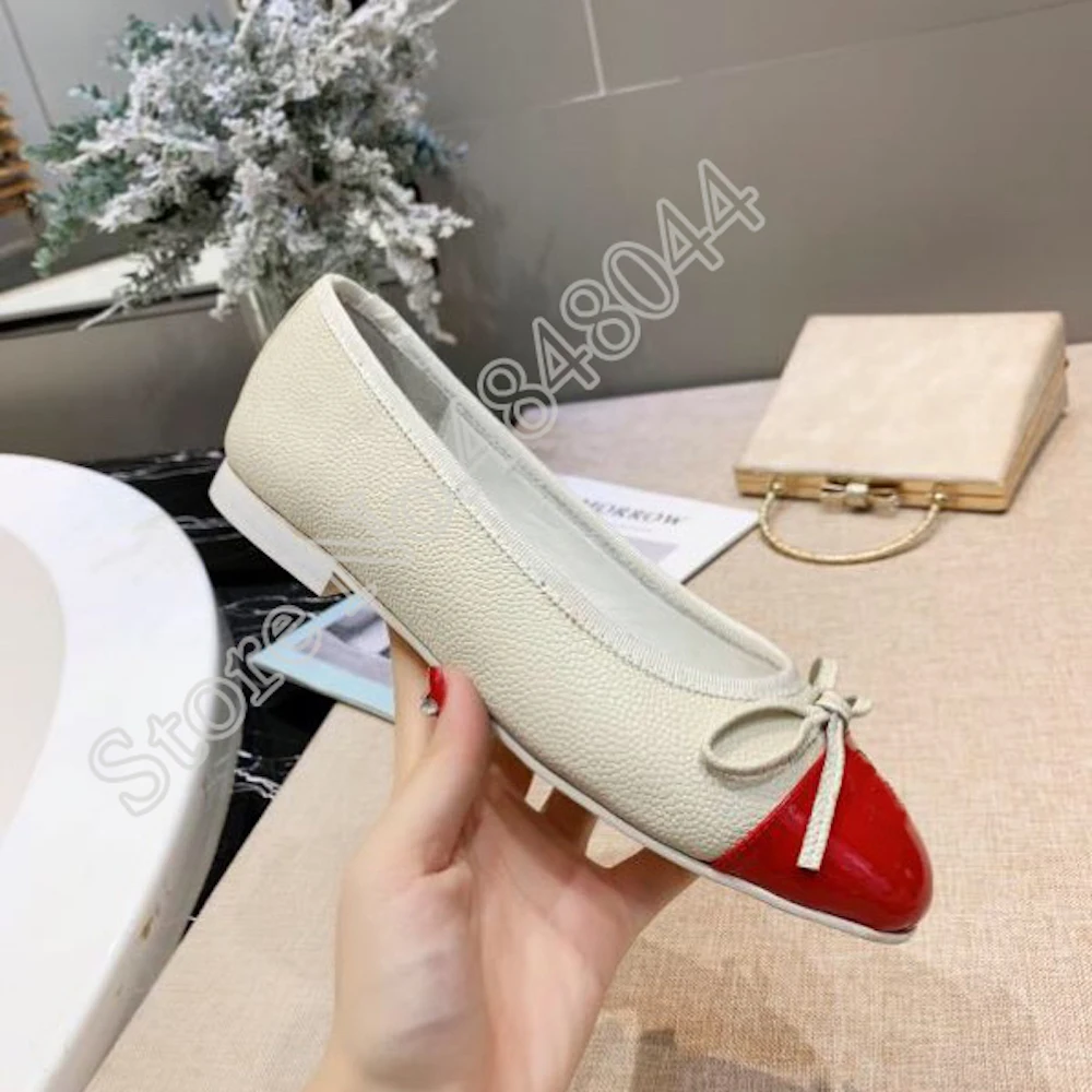 Женская обувь балетки из натуральной кожи модная женская на плоской подошве без