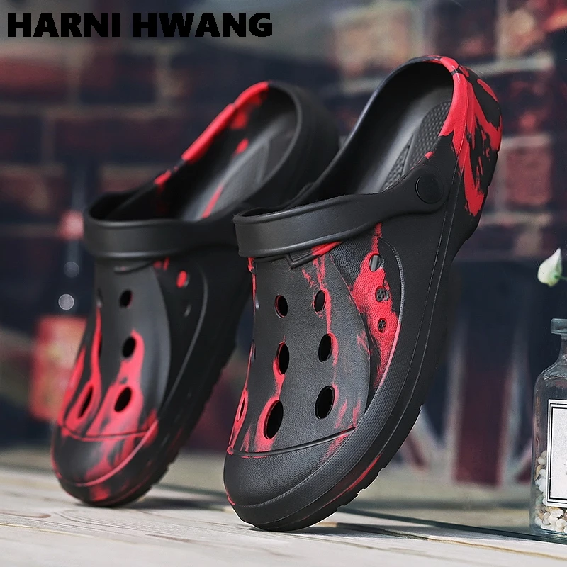 Мужские камуфляжные шлепанцы мягкая подошва Нескользящие дышащие для пляжа