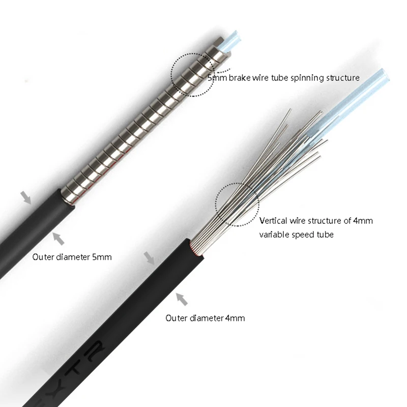 

FMFXTR 4mm Bike Shift Cable Mountain Bike Shifting Housing Bicycle Derailleur Line for MTB Road Bike 50M