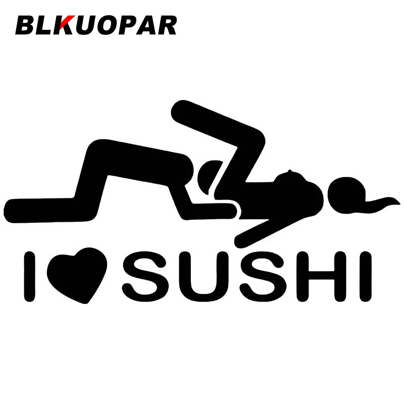 

Автомобильные наклейки BLKUOPAR для I Love суши, с защитой от царапин