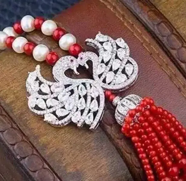 Бесплатная доставка натуральный 8-9 мм белый пресноводный жемчуг красный коралл