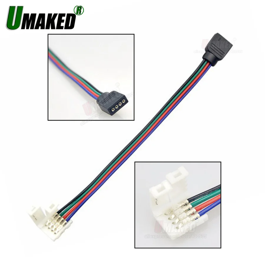 

Led Strip Connector Press Type No Welding Power Male Female 5.5x2.1 DC Jack Adapter Plug for 3528 5050 Led Strip Quick Plug
