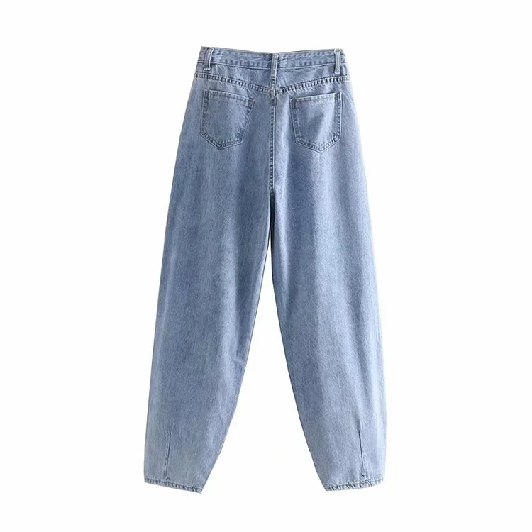 

Denim High Waist Harem Pants 2020 Loose Jeans Plus Size Trousers Women Casual Streetwear Pantalon Femme