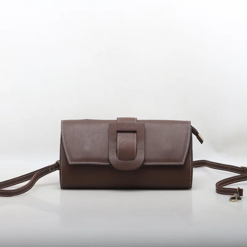 

Маленькие дамские сумочки через плечо из натуральной коровьей кожи с клапаном, винтажные однотонные сумки-мессенджеры на плечо, Женский По...