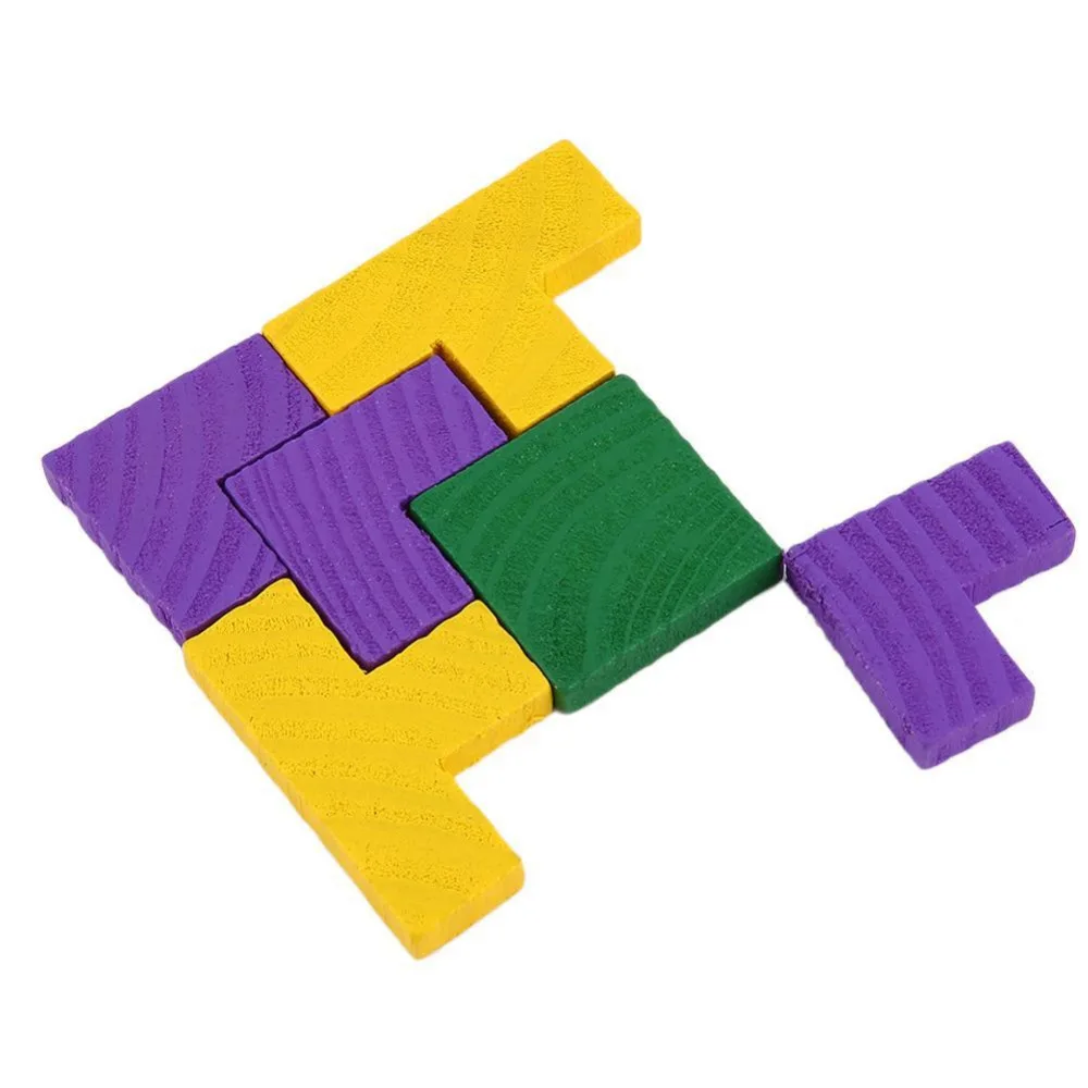 Красочные деревянные Tangram головоломки игрушки тетрис игра дошкольного волшебства интеллектуальная развивающая детская игрушка подарок