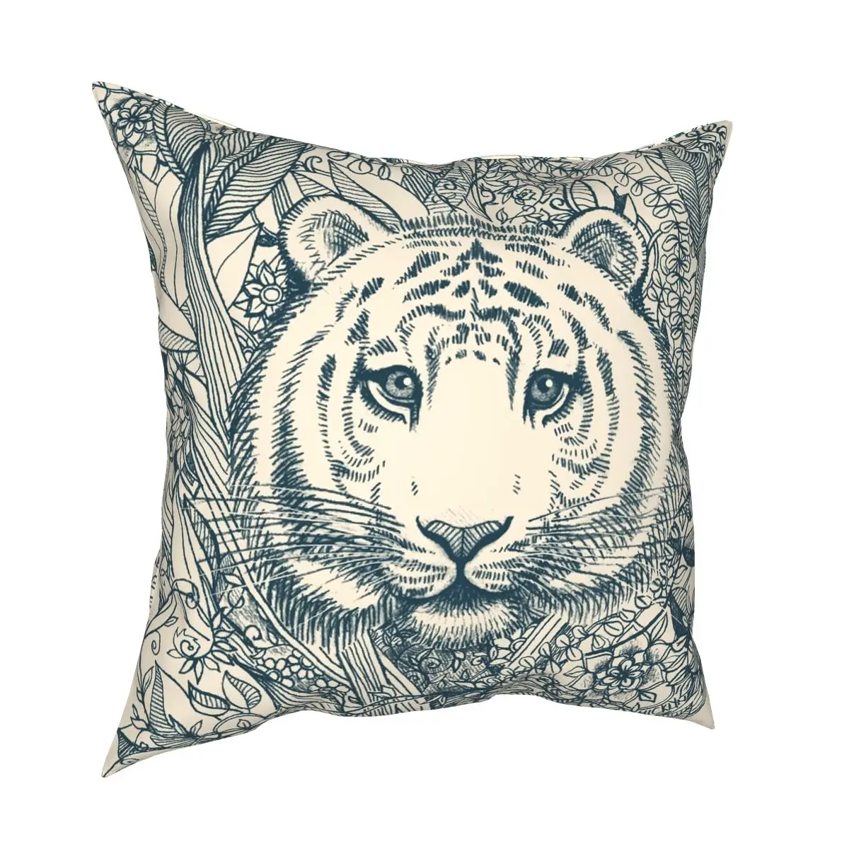 Наволочка с тигром спутывающейся подушкой креативный декоративный чехол на