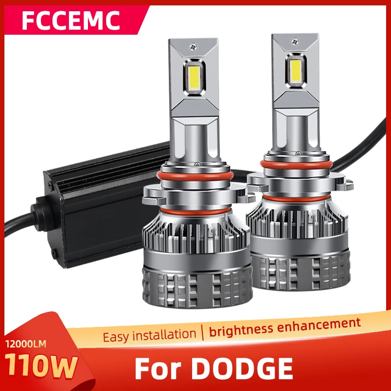 

FCCEMC LED H4 H7 H11 9005 Canbus 110W 2X12000LM Auto Lamp Super Bright Car Light Hi/Lo Beam Car Bulb For Dodge High Brightness