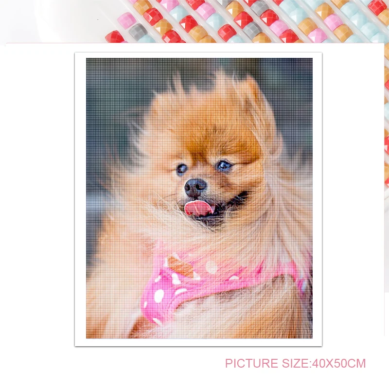 Алмазная живопись для домашних питомцев милая мозаика щенков алмазная вышивка