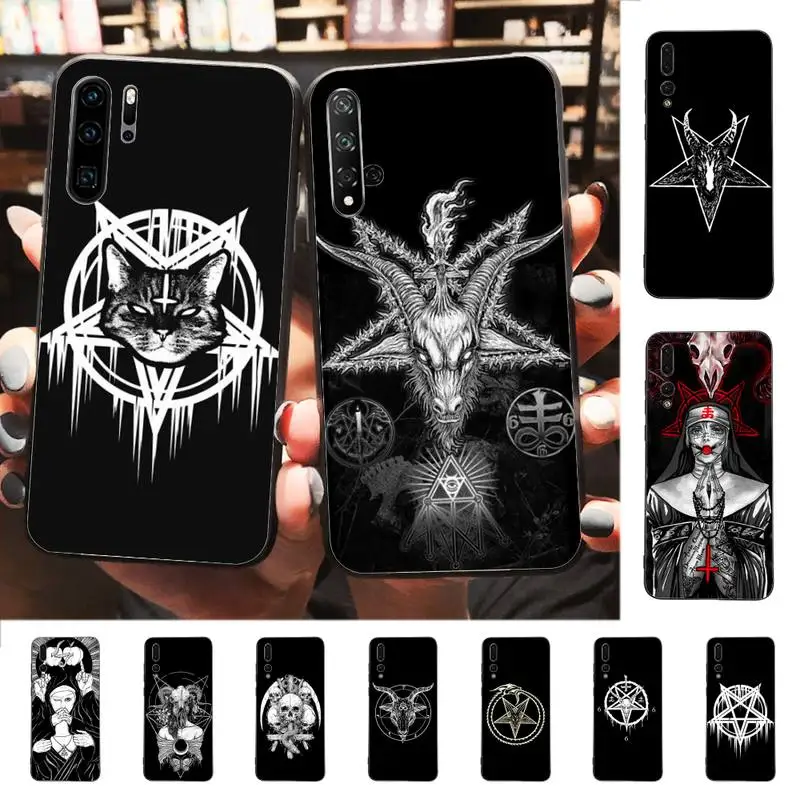 

YNDFCNB Pentagram 666 Demonic Satanic Phone Case for Huawei P30 40 20 10 8 9 lite pro plus Psmart2019