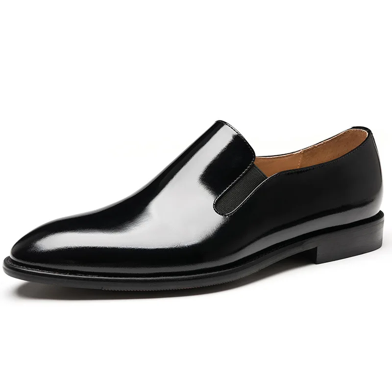 

2020 spring and autumn new leather shoes men's formal wear first layer cowhide high-end luxury one-step fashion cool men's shoes