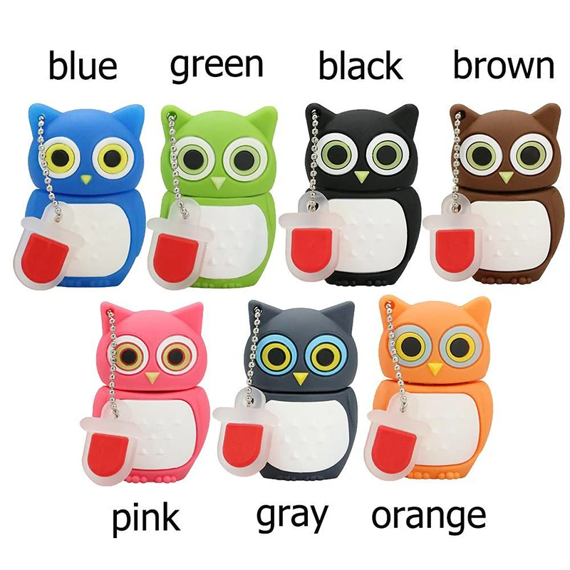 

Usb Flash Cartoon Owl Style Pen Drive 128GB 64GB 32GB 16GB 8GB Pendrive Stick Drives Original Gifts Device For PC