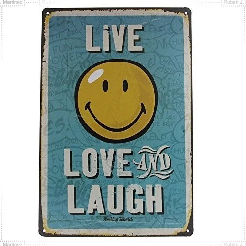 

Художественная жестяная картина DL- Live Love Smile Three "L" Постер металлическая табличка винтажная картина в баре Ретро Дом