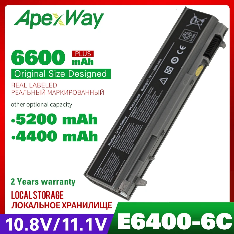 Аккумулятор 4400 мАч 11 1 В для DELL Latitude E6400 E6410 E6510 E6500 M4400 M2400 E8400 M4500 1M215 312 0215 0748