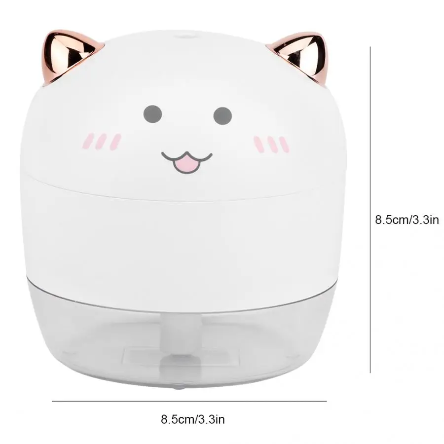 

Air Humidifier USB Aroma Essential Oil Diffuser Cute Shape Atomizing Air Purifier with LED Light for Home Office