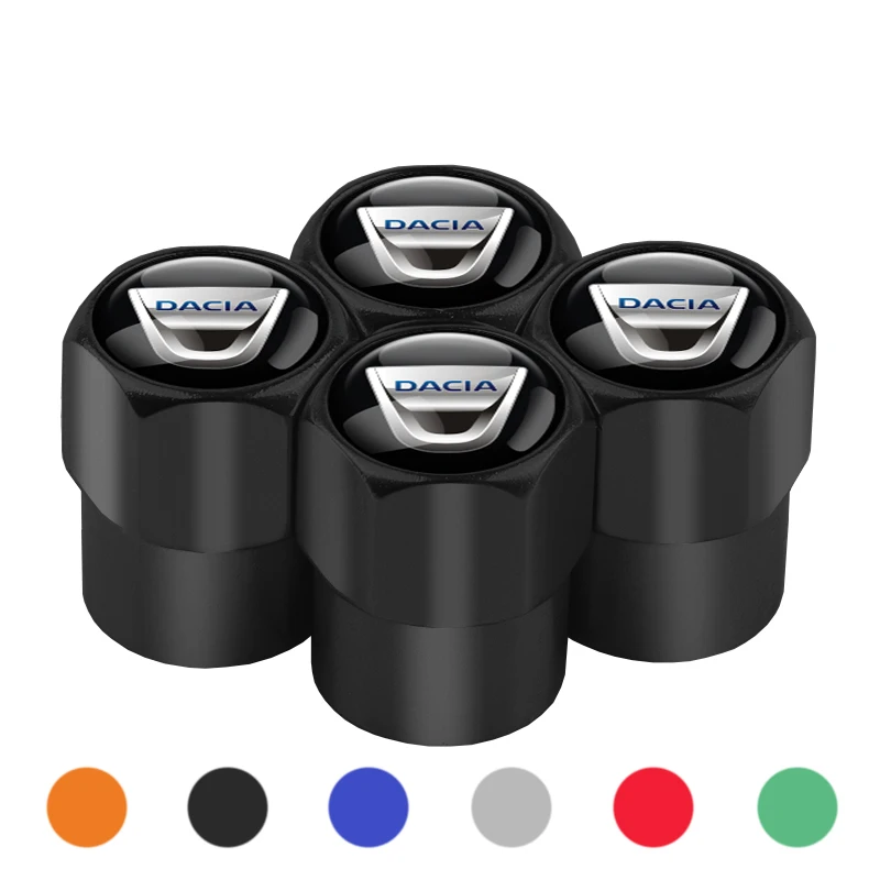 

For Dacia Duster Logan Sandero Lodgy Car Styling 4Pcs 3D Metal Car Wheel Tires Valves Tyre Stem Air Caps Decoration Accessories