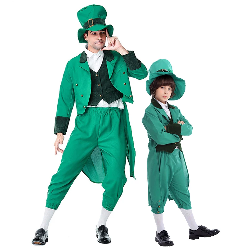 Костюм для мальчиков Leprechaun День Святого Патрика Хэллоуин Ирландия парад