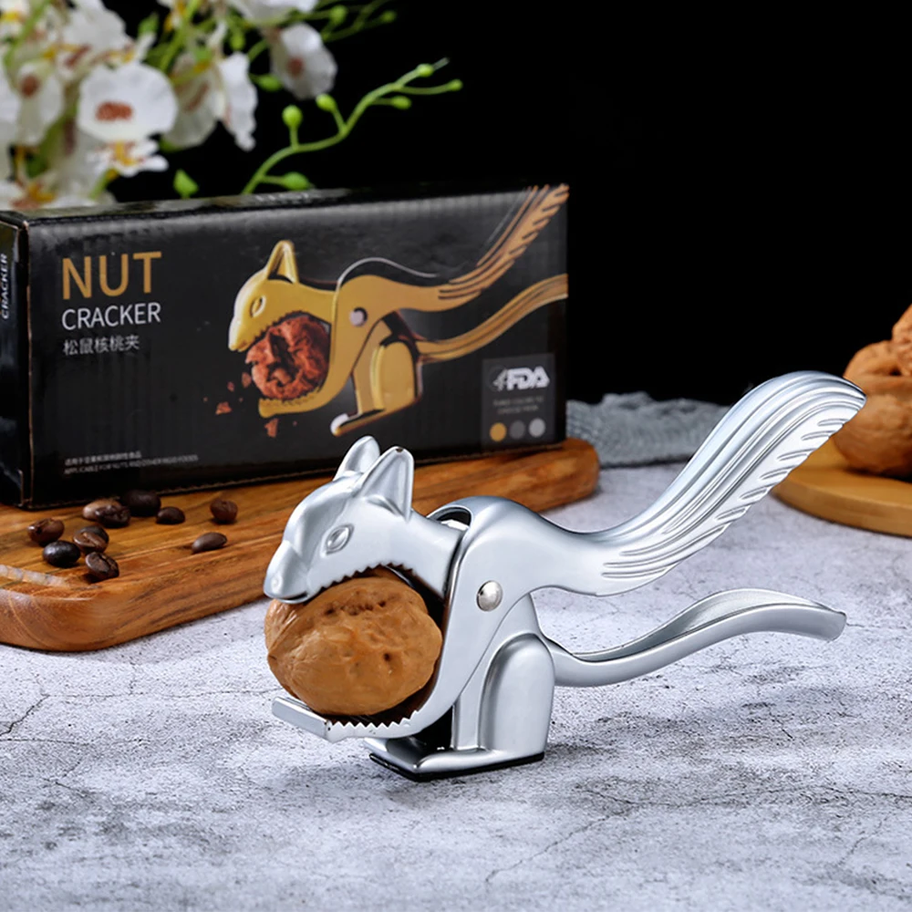 

Creative Squirrel Shape Walnut Clip Zinc Alloy Multifunctional Nut Walnut Clip Walnut Pliers Pecan Nuts Nutcracker Nut Opener