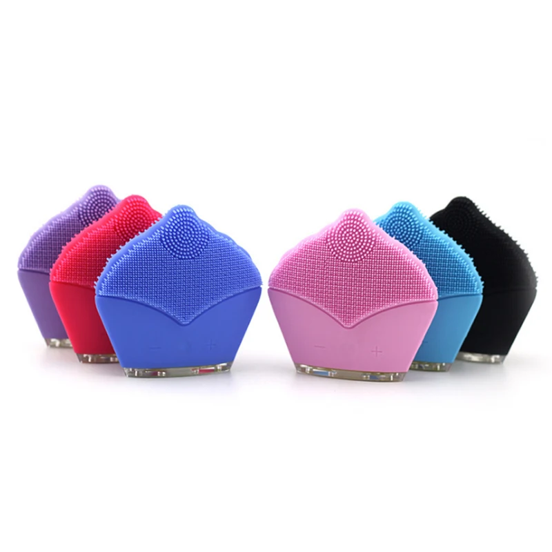 USB Rechargeable Silicone Face Clean Brush Sonic Facial Massager Electric Pore Cleaner Washing Machine Waterproof 1 Piece | Красота и