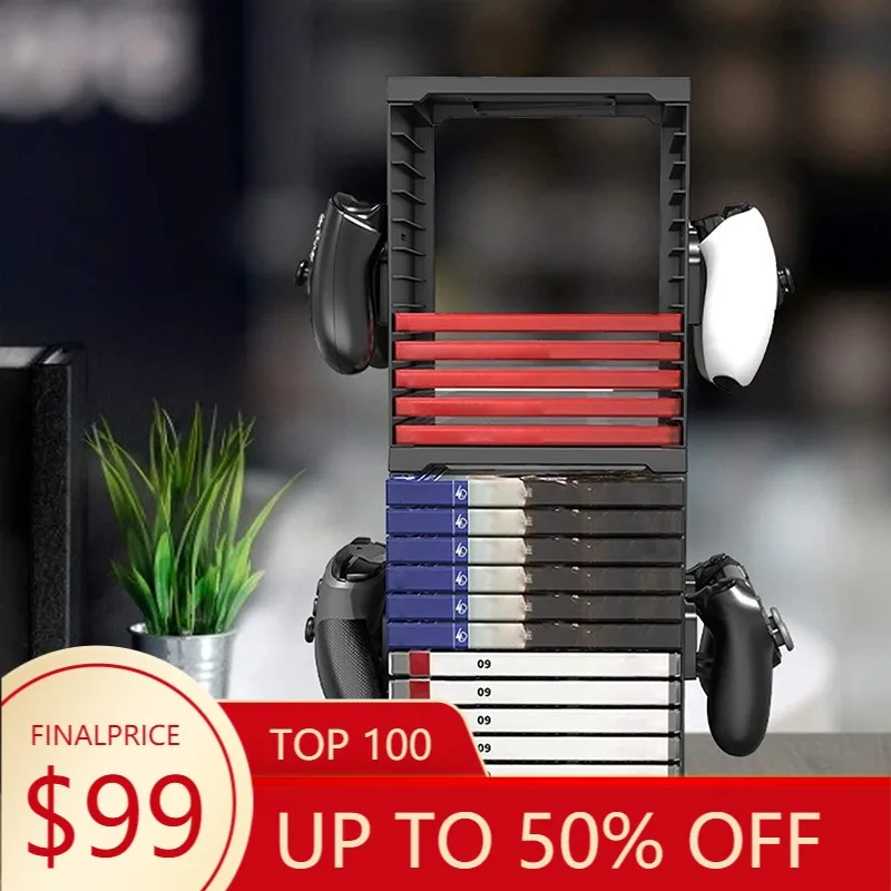 Для PS5 игровой контейнер для дисков стеллаж хранения XBOX двухуровневый держатель