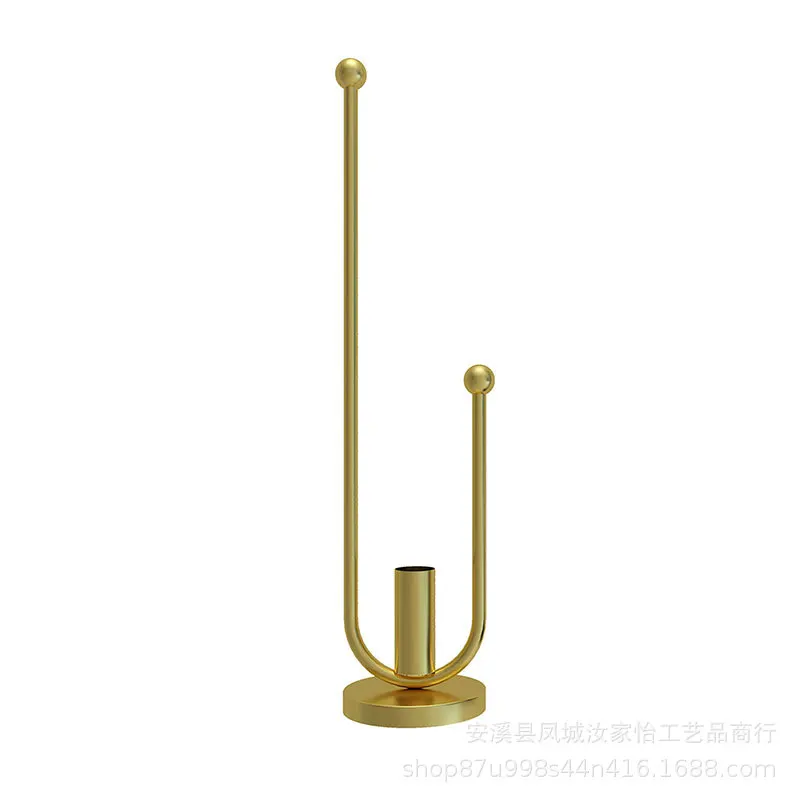 

Nordic Creative Retro Gold Candlestick Home Decoration Accessories for Dinning Room Candle Holder Porta Velas Metalico Gift A
