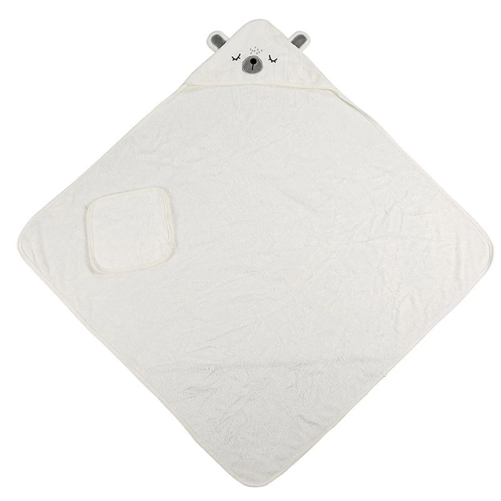 

Boys Girls Bath Toddler Bamboo Fiber Cute Hooded Baby Towel Soft Bathrobe Windproof With Bear Ears Blanket Foldable Absorbent