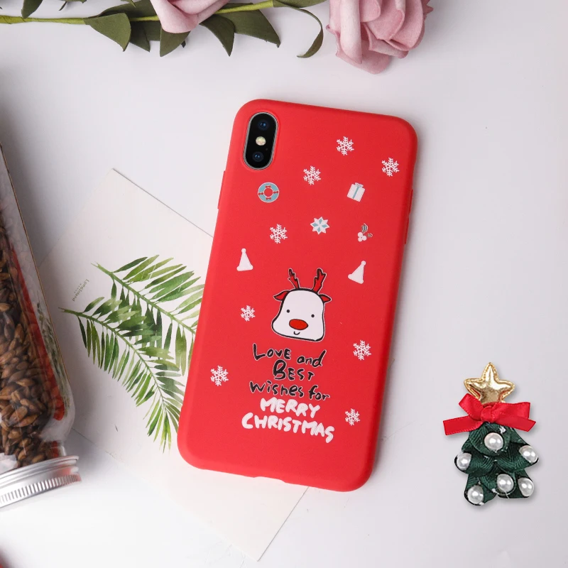 ZNP силиконовый чехол для iphone 11 Pro 6 6s 7 8 Plus чехол для телефона Санта Клаус Рождество для iphone X XS Max XR 11 ТПУ мягкий чехол - Цвет: Pattern 8