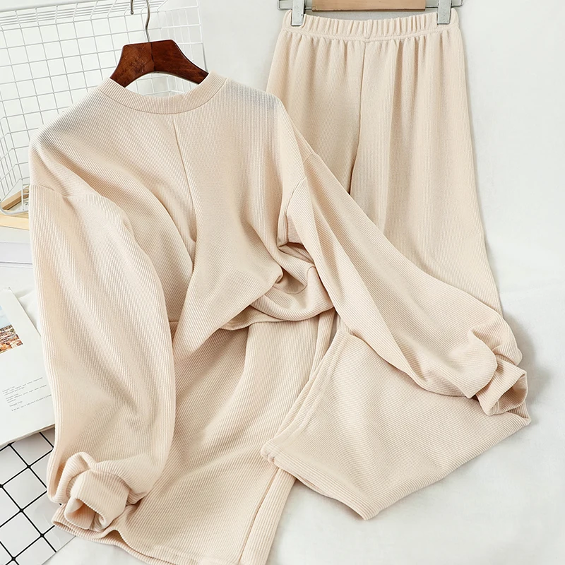 

Women's Hoodie Tracksuit Long Pants 2 Piece Set Outfit Spring Autumn Suits Sweatshirt & Sporting Shorts Solid Pant Suit Fashion